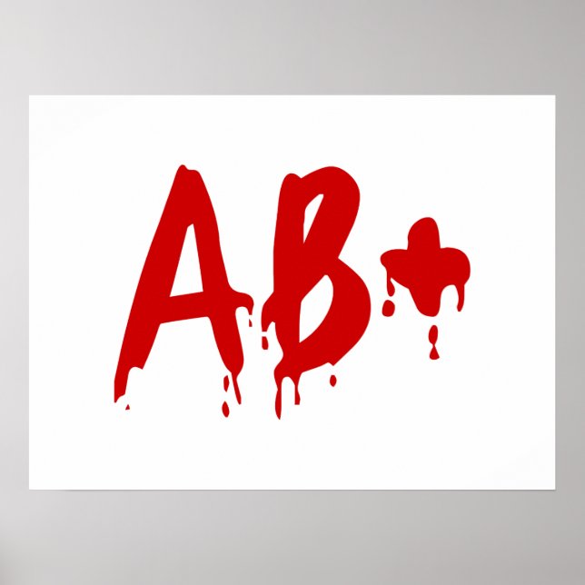 Blood Group AB+ Positive #Horror Hospital Poster (Front)