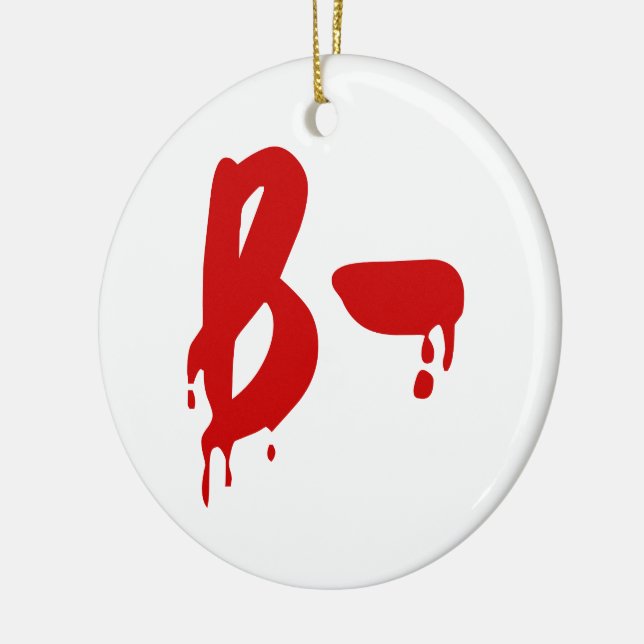 Blood Group B- Negative #Horror Hospital Ceramic Tree Decoration (Left)