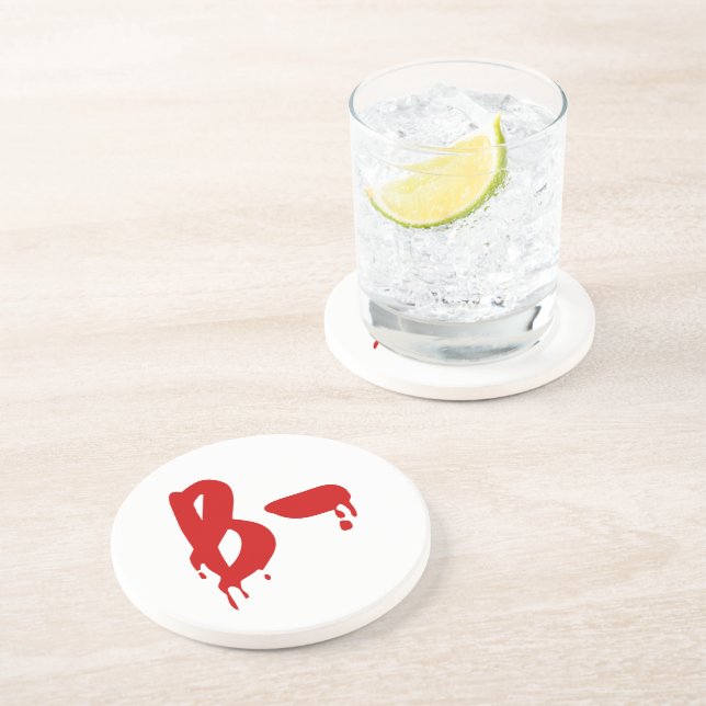 Blood Group B- Negative #Horror Hospital Coaster (Side)