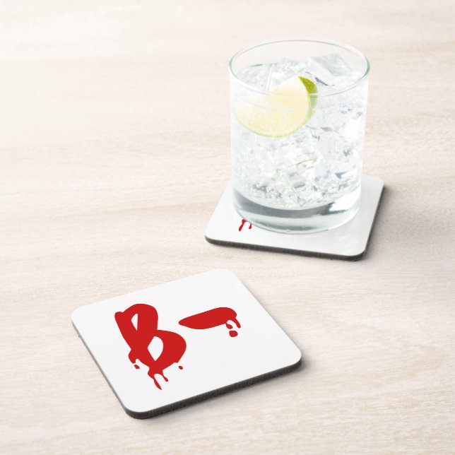 Blood Group B- Negative #Horror Hospital Coaster (Right Side)