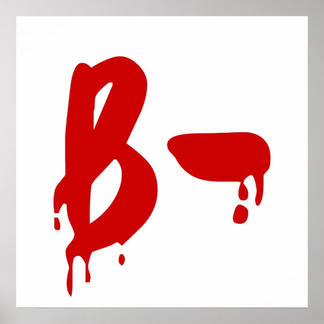 Blood Group B- Negative #Horror Hospital Poster (Front)