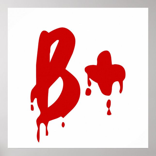 Blood Group B+ Positive #Horror Hospital Poster (Front)
