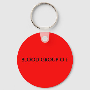 BLOOD GROUP O+ KEY RING