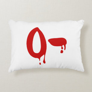 Blood Group O- Negative #Horror Hospital Decorative Cushion