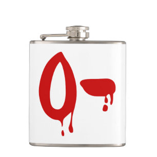 Blood Group O- Negative #Horror Hospital Hip Flask