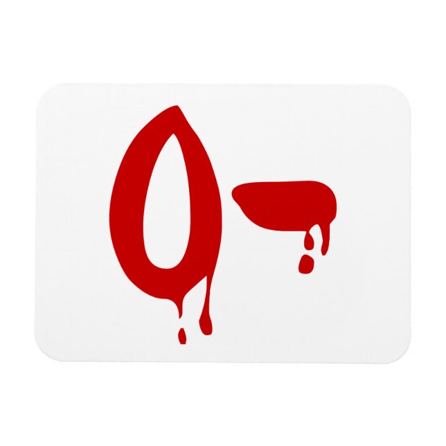 Blood Group O- Negative #Horror Hospital Magnet (Horizontal)