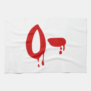 Blood Group O- Negative #Horror Hospital Tea Towel