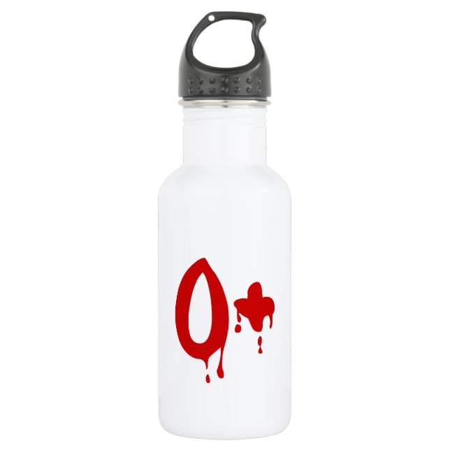 Blood Group O+ Positive #Horror Hospital 532 Ml Water Bottle (Front)
