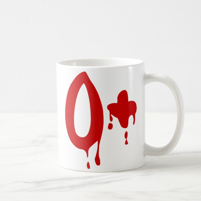 Blood Group O+ Positive #Horror Hospital Coffee Mug (Right)