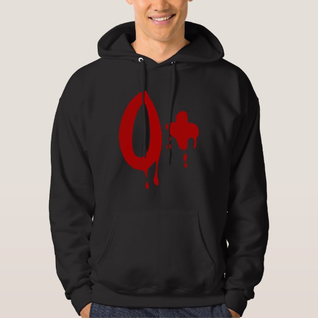Blood Group O+ Positive #Horror Hospital Hoodie (Front)