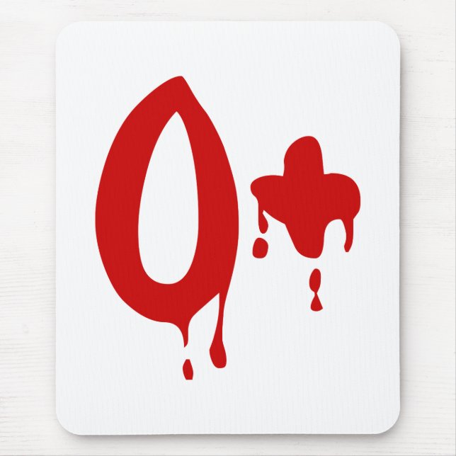 Blood Group O+ Positive #Horror Hospital Mouse Mat (Front)