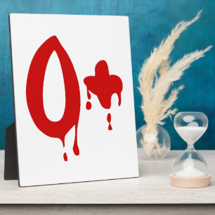 Blood Group O+ Positive #Horror Hospital Plaque
