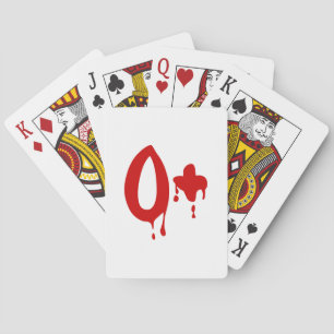 Blood Group O+ Positive #Horror Hospital Playing Cards