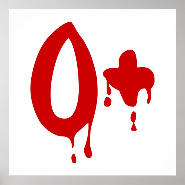 Blood Group O+ Positive #Horror Hospital Poster (Front)