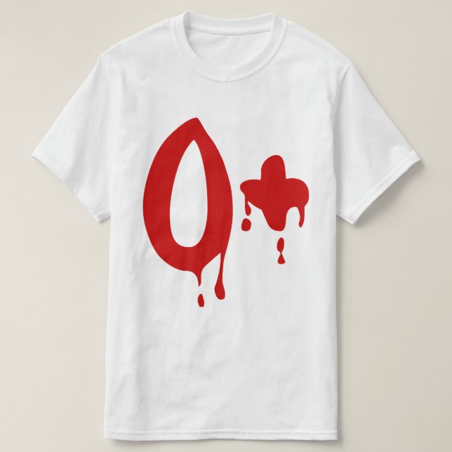 Blood Group O+ Positive #Horror Hospital T-Shirt (Design Front)