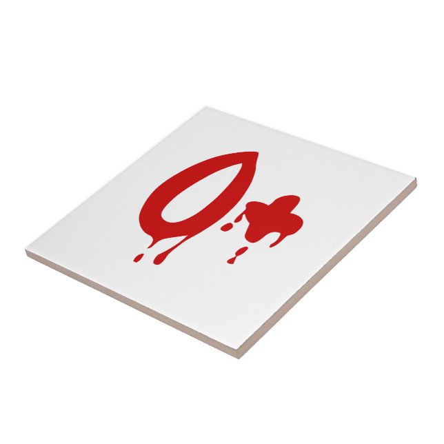 Blood Group O+ Positive #Horror Hospital Tile (Side)