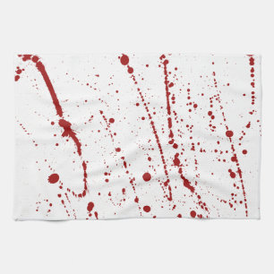 Blood, Halloween Bloody Stained Splatter Tea Towel