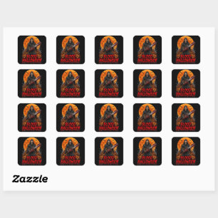 Blood Halloween Grim Reaper Chainsaw Pumpkin Hoodi Square Sticker