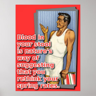 Blood In Your Stool Dirt Bike Motocross Poster