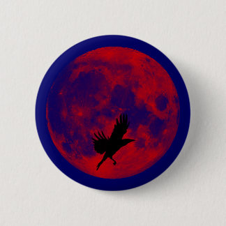 blood mond Rabe blood moon raven 6 Cm Round Badge