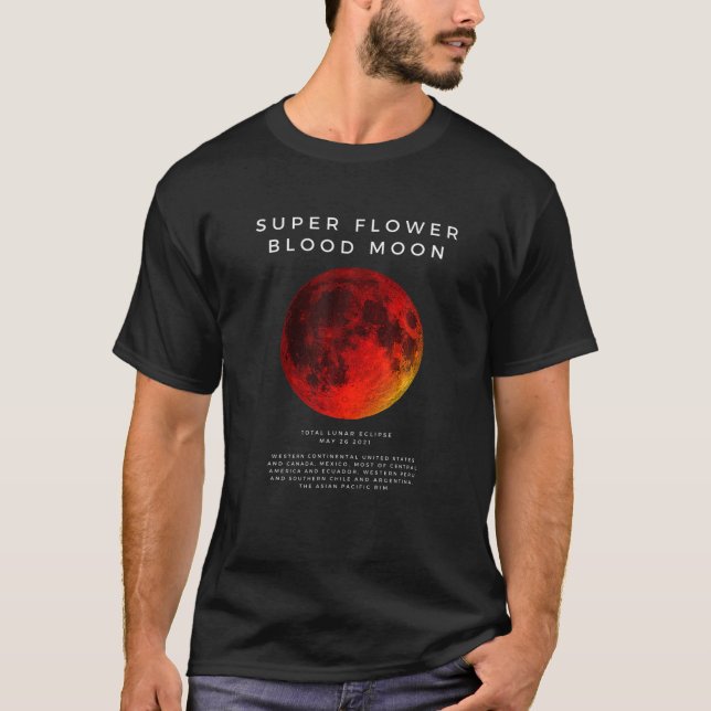 Blood Moon 2021 | Total Lunar Eclipse T-Shirt (Front)