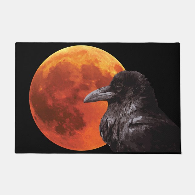 Blood Moon and Raven Doormat (Front)