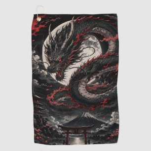 Blood Moon Dragon Golf Towel