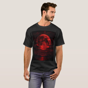 🌕🩸 Blood Moon Eclipse: Dark Fantasy Art T-Shirt