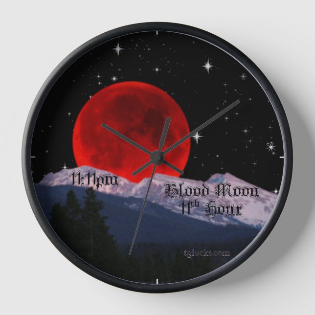 Blood Moon Eleventh Hour Wall Clock (Front)