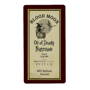 Blood Moon Halloween Avery Label