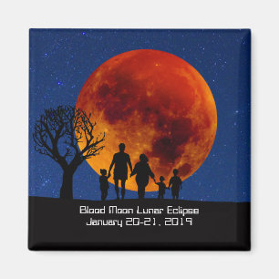 Blood Moon Lunar Eclipse 2019 Magnet