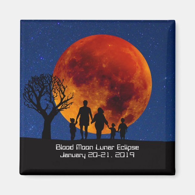 Blood Moon Lunar Eclipse 2019 Magnet (Front)