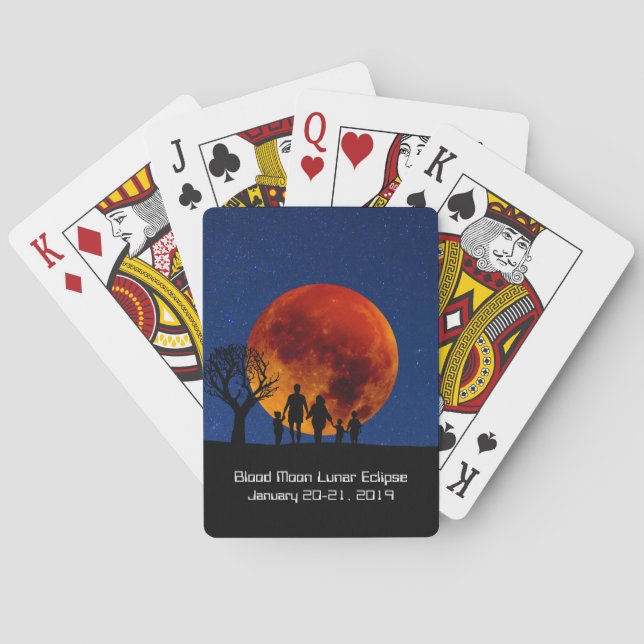 Blood Moon Lunar Eclipse 2019 Playing Cards (Back)