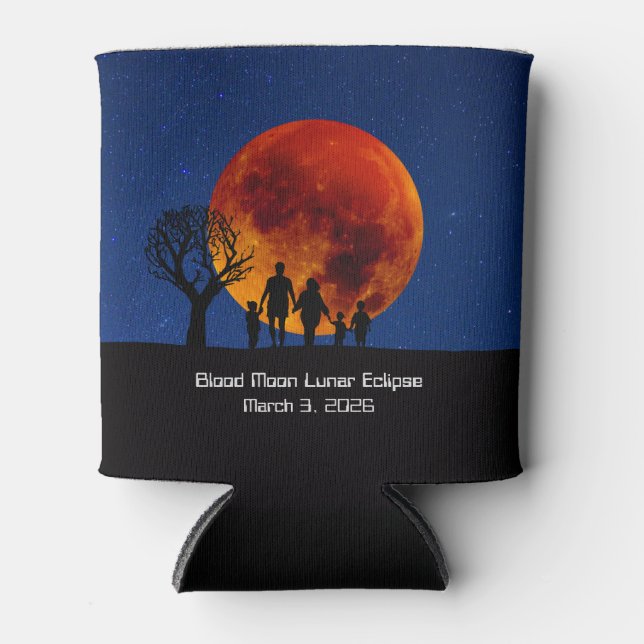 Blood Moon Lunar Eclipse 2026 Can Cooler (Front)