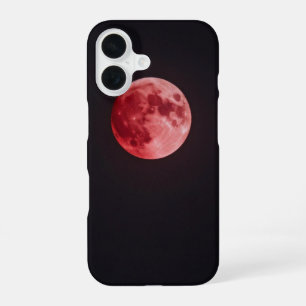Blood Moon on Black Minimal Phone Case