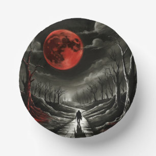 Blood moon  paper plate