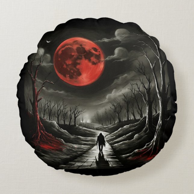 Blood moon round cushion (Front)