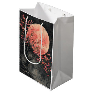 Blood Moon Sakura Ink Wash (2) Medium Gift Bag