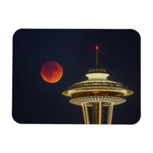 Blood Moon Seattle Space Needle Magnet