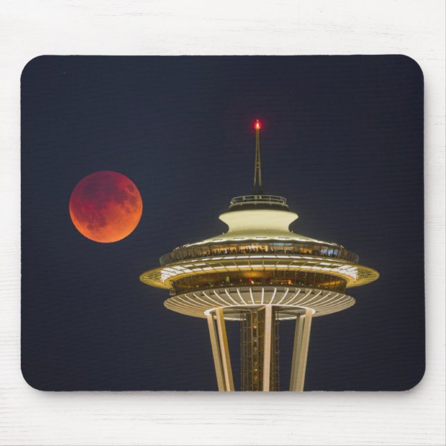 Blood Moon | Seattle Space Needle Mouse Mat (Front)