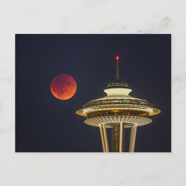 Blood Moon | Seattle Space Needle Postcard (Front)