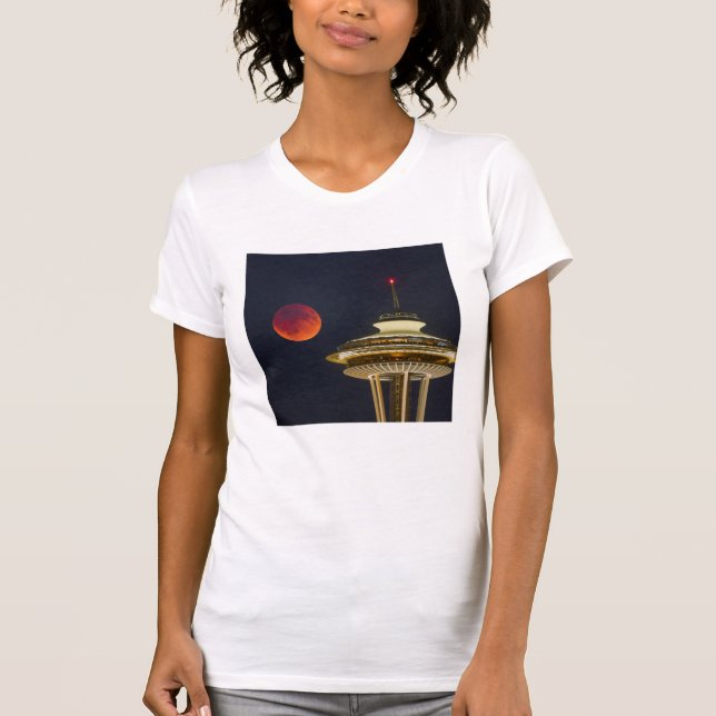 Blood Moon | Seattle Space Needle T-Shirt (Front)