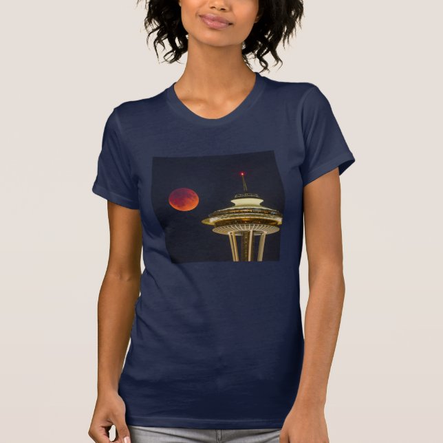 Blood Moon | Seattle Space Needle T-Shirt (Front)