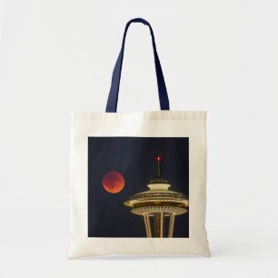 Blood Moon Seattle Space Needle Tote Bag