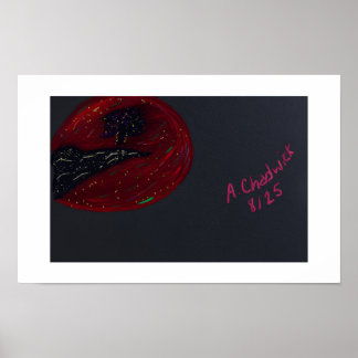 Blood Moonlit Night Square Poster