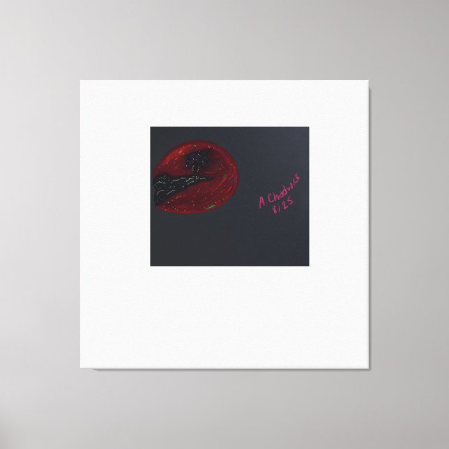 Blood Moonlit Night Stretched Canvas Print (Front)