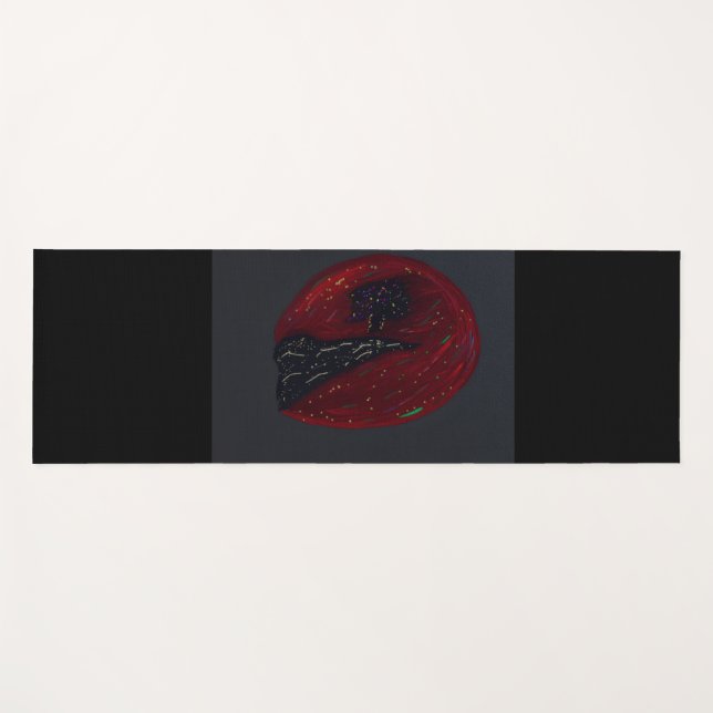 Blood Moonlit Night Yoga Mat (Front (Horizontal))