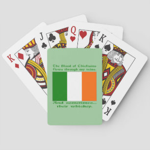 Blood of Chieftains Flows Veins Sometimes Whiskey Playing Cards