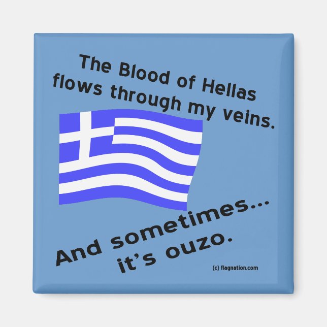 Blood of Hellas & Ouzo Magnet (Front)