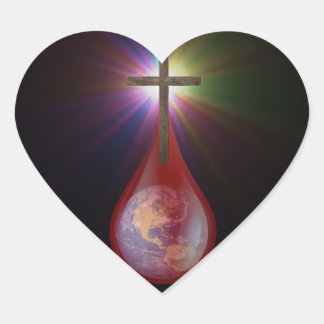 Blood of Jesus Heart Sticker